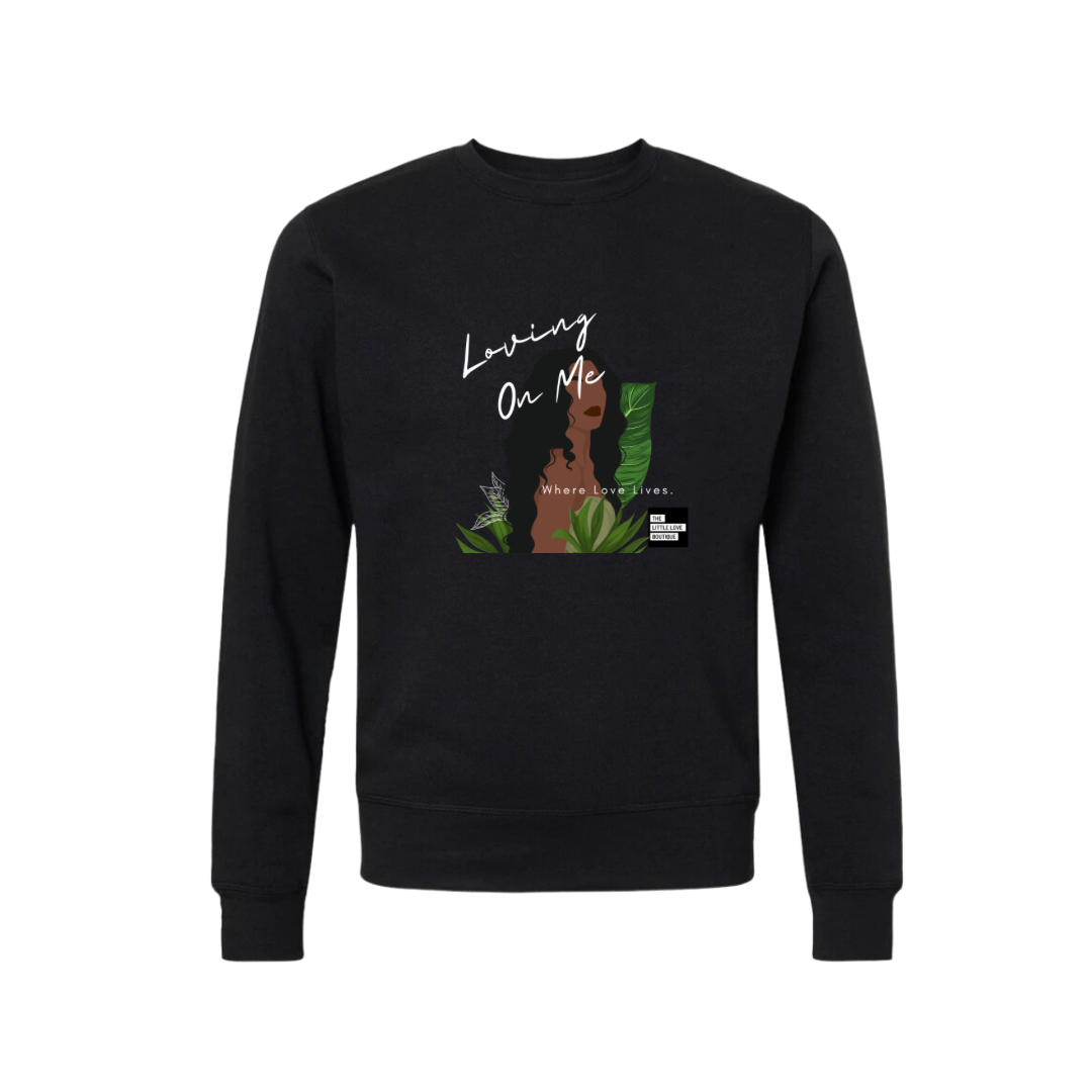 Loving On Me - Black Crewneck Sweatshirt