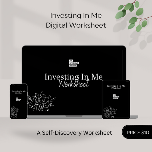 Investing In Me Self-Discovery Worksheet - Digital Download