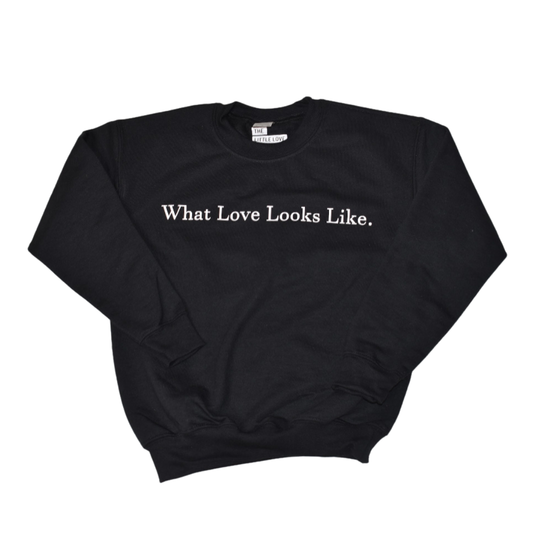 Kids Love Crewneck - White/ Black