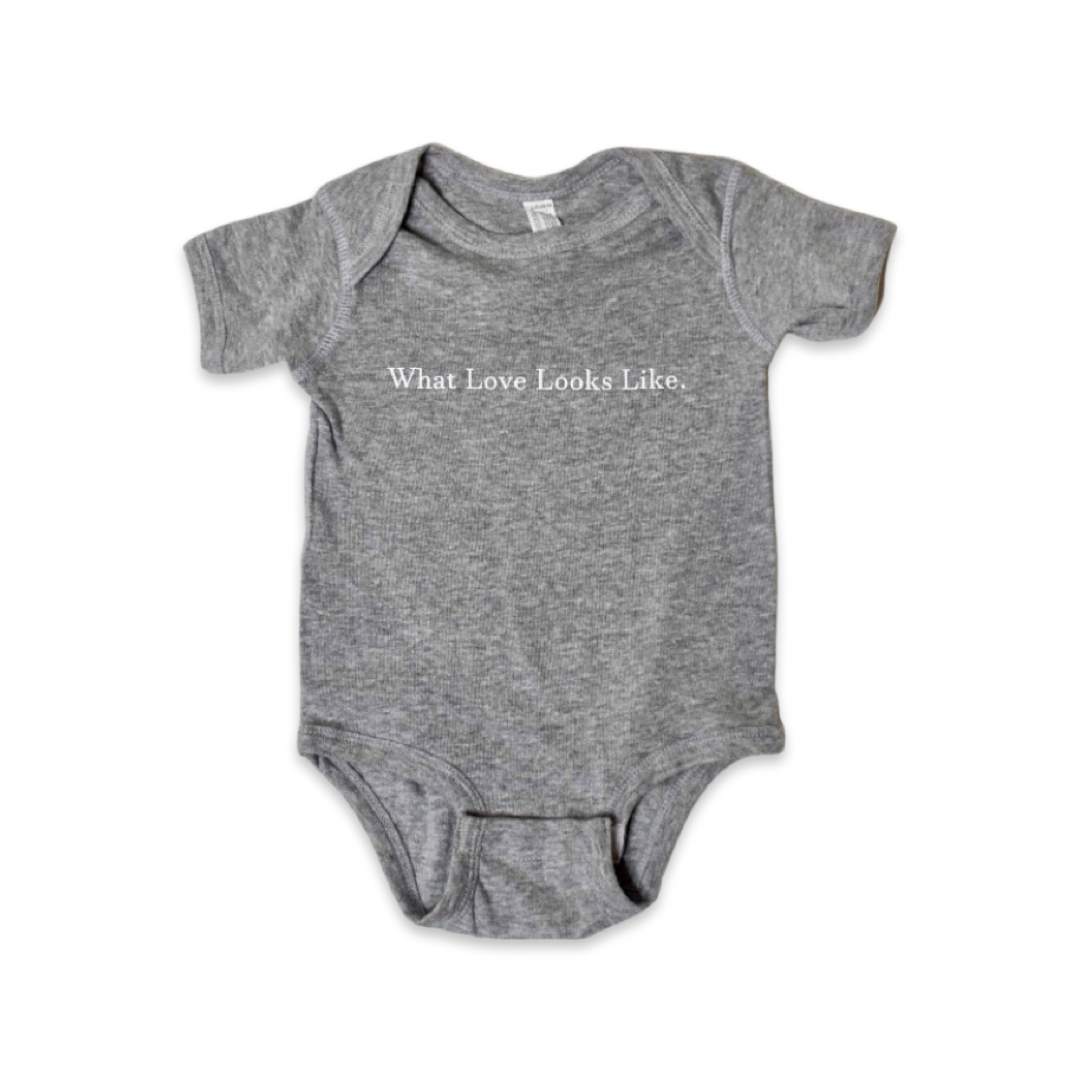 Baby Love Onesie - Grey/White