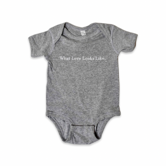 Baby Love Onesie - Grey/White