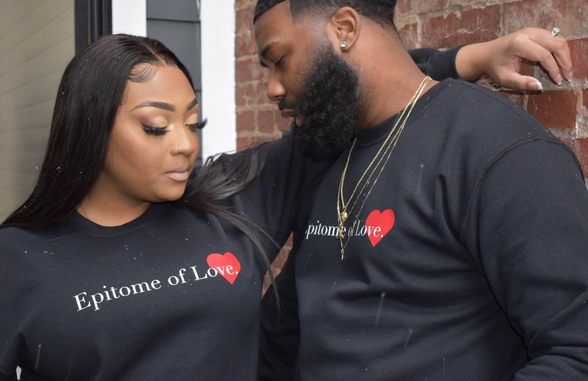 Epitome of Love - Black Crewneck Sweatshirt