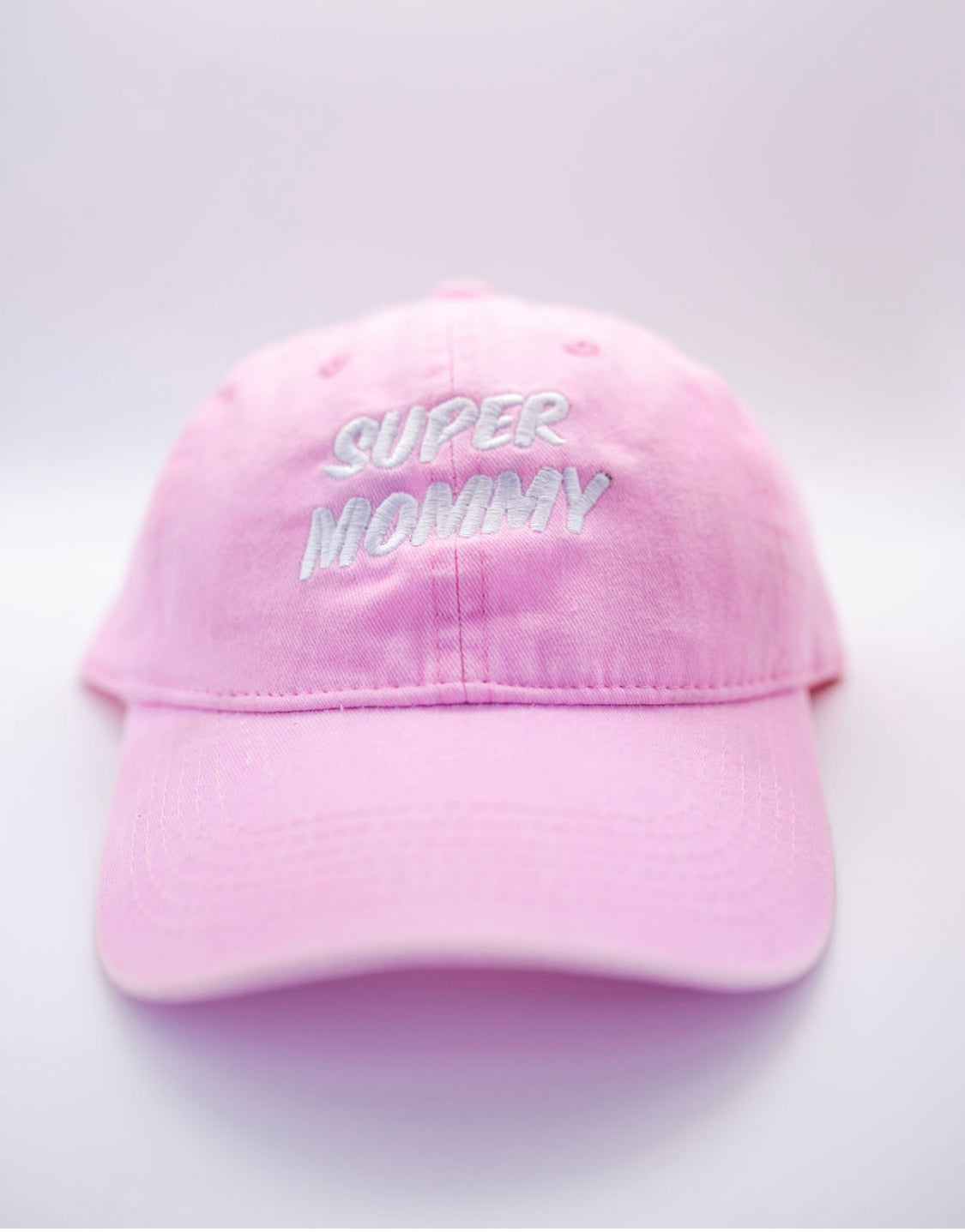 Super Mommy Hat - Pink Non Distressed Adult Size