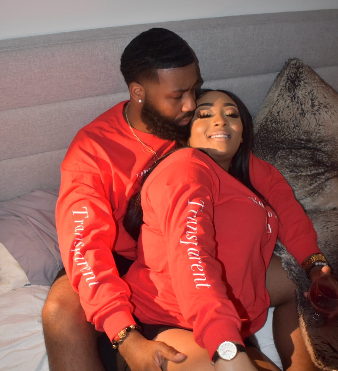 Worthy To Be Loved - Red Crewneck Long Sleeve Shirt
