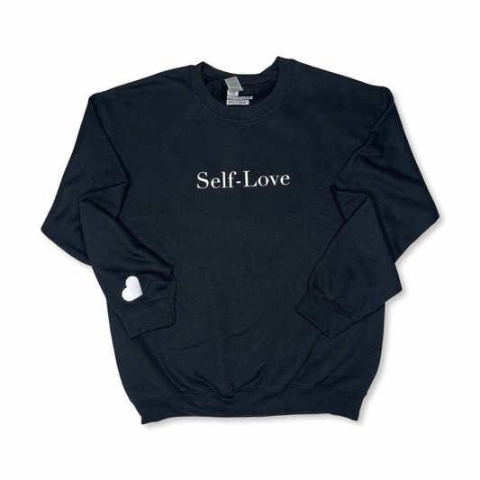 Self Love - Black Crewneck Sweatshirt