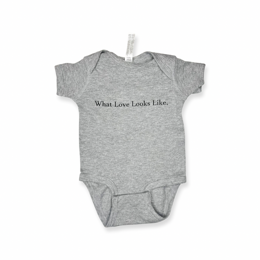 Baby Love Onesie - Grey/Black